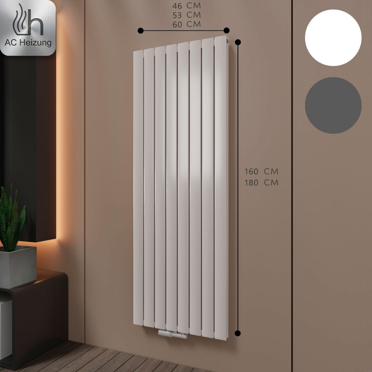 Paneelheizkörper Lumen Eco — Vertikal, Doppellagig