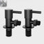 Eckventil 1/2" × 3/8" mit Quetschverschraubung — Schwarz Matt