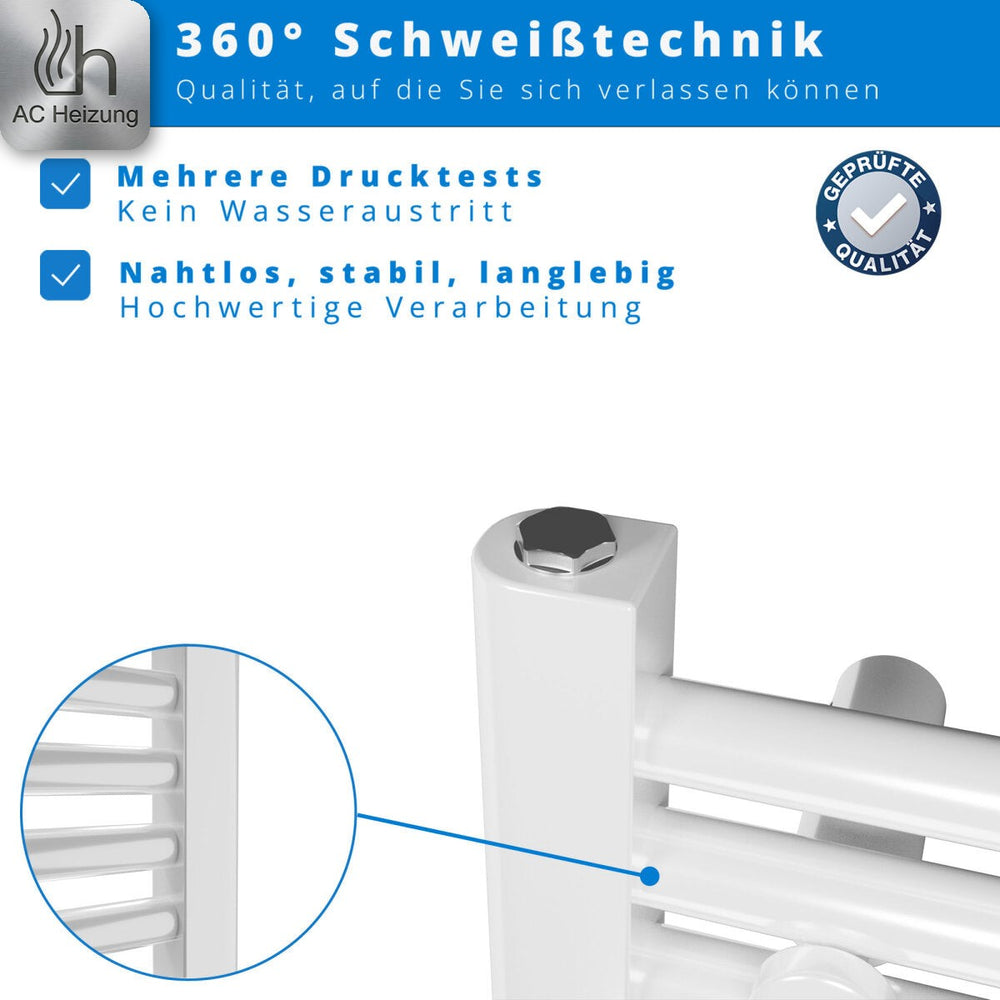 Handtuchheizkörper Lumen Basic — Mittelanschluss – Detail 2