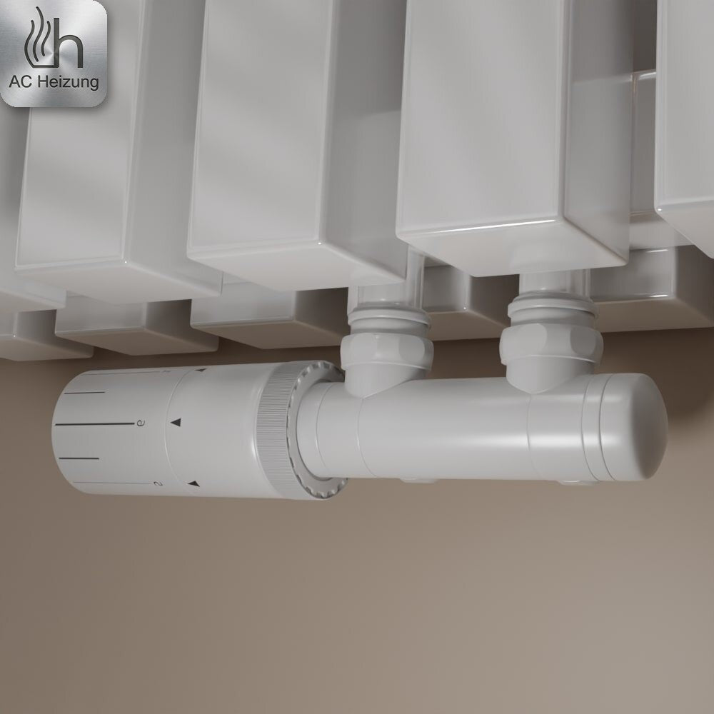 Heizkörper-Thermostat Multiblock 2-in-1 — Weiß, Schwenkbar
