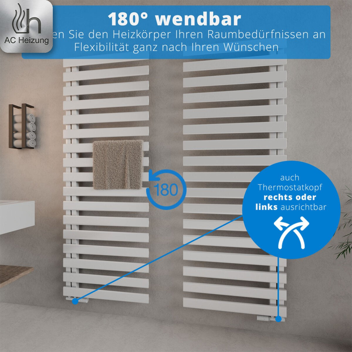 Handtuchheizkörper Lumen Premium — Design, Vertikal