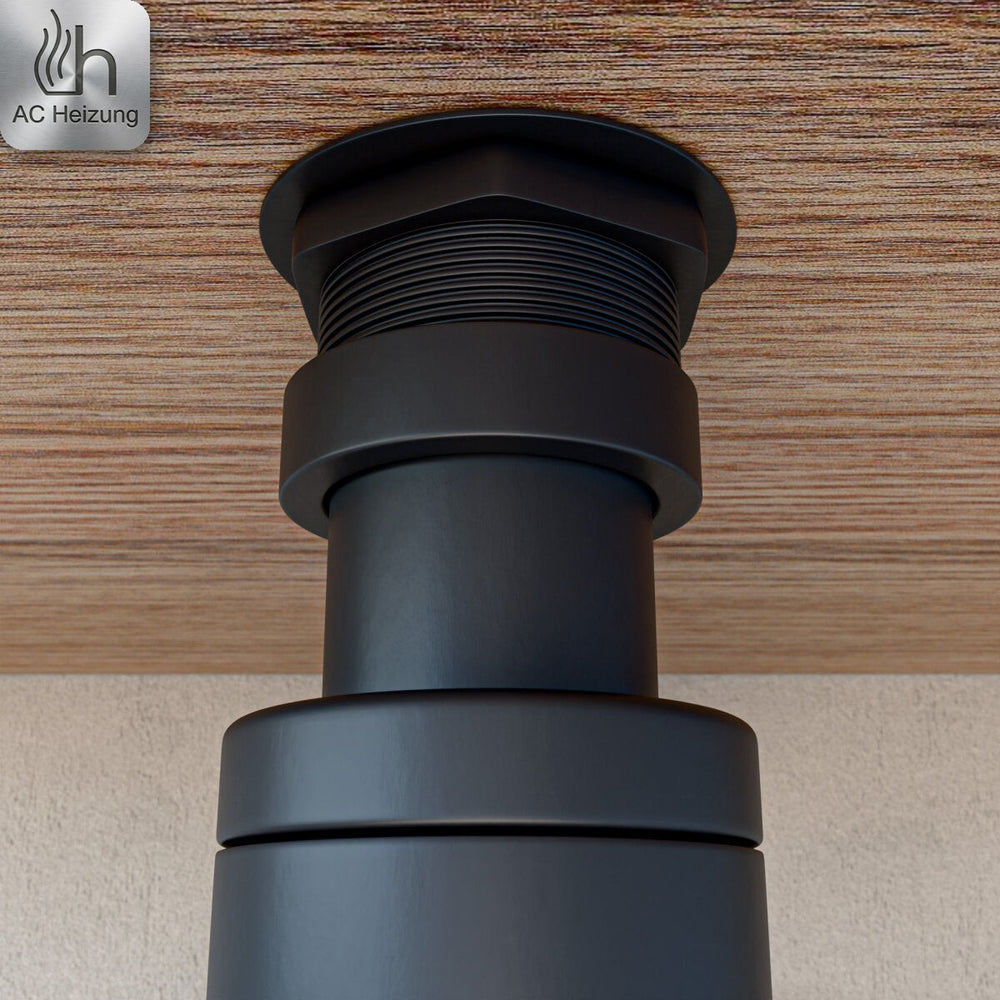 Waschbeckensiphon Raumspar — Verstellbar, Schwarz – Detail 2