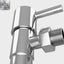 Eckventil 1/2" × 3/8" mit Quetschverschraubung — Chrom