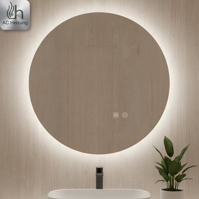 LED-Badspiegel Aura — Rund, Antibeschlag, Touch