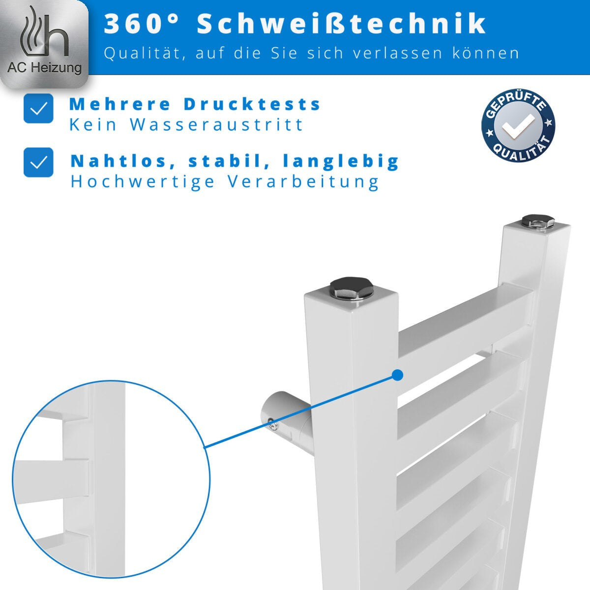 Handtuchleiter Lumen — Schmal, Elektrisch oder Zentral