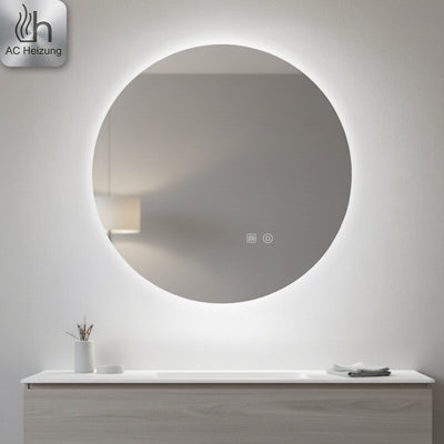 LED-Badspiegel Aura — Rund, Antibeschlag, Touch