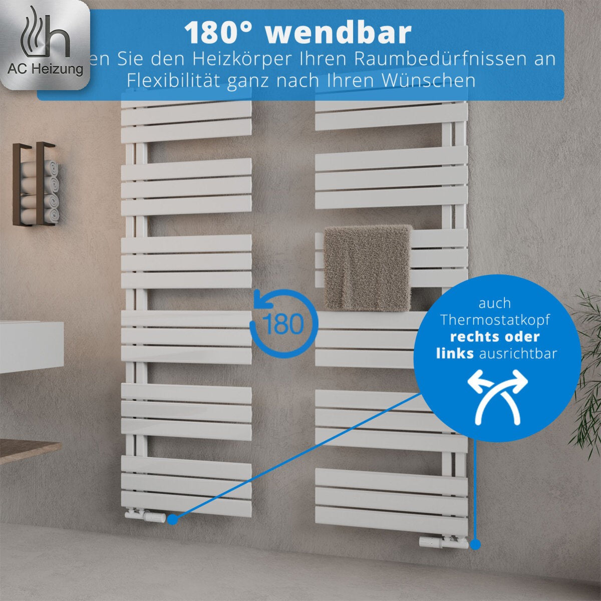 Handtuchheizkörper Lumen — Design, Vertikal